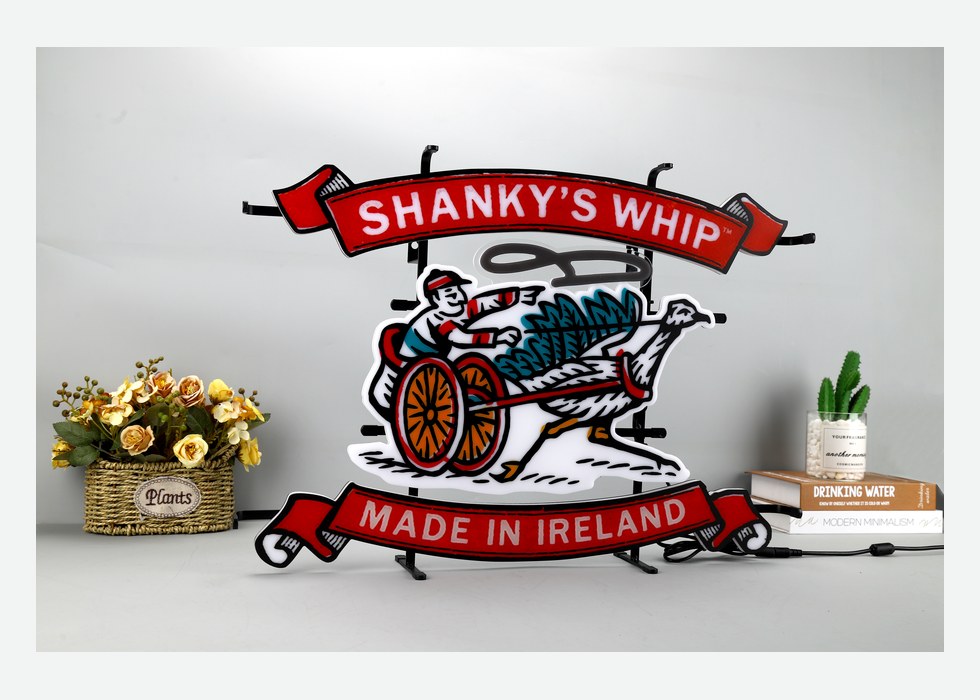 Custom metal-frame LED light box structure with illuminated graphic face