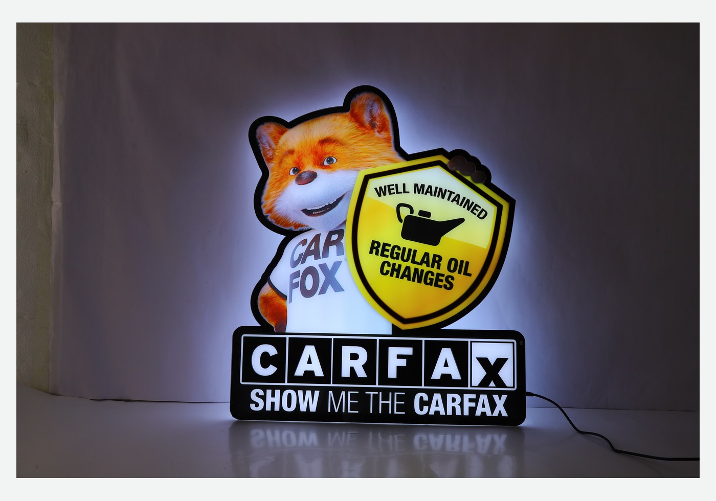 Custom acrylic LED light box sign manufactured for a brand logo project