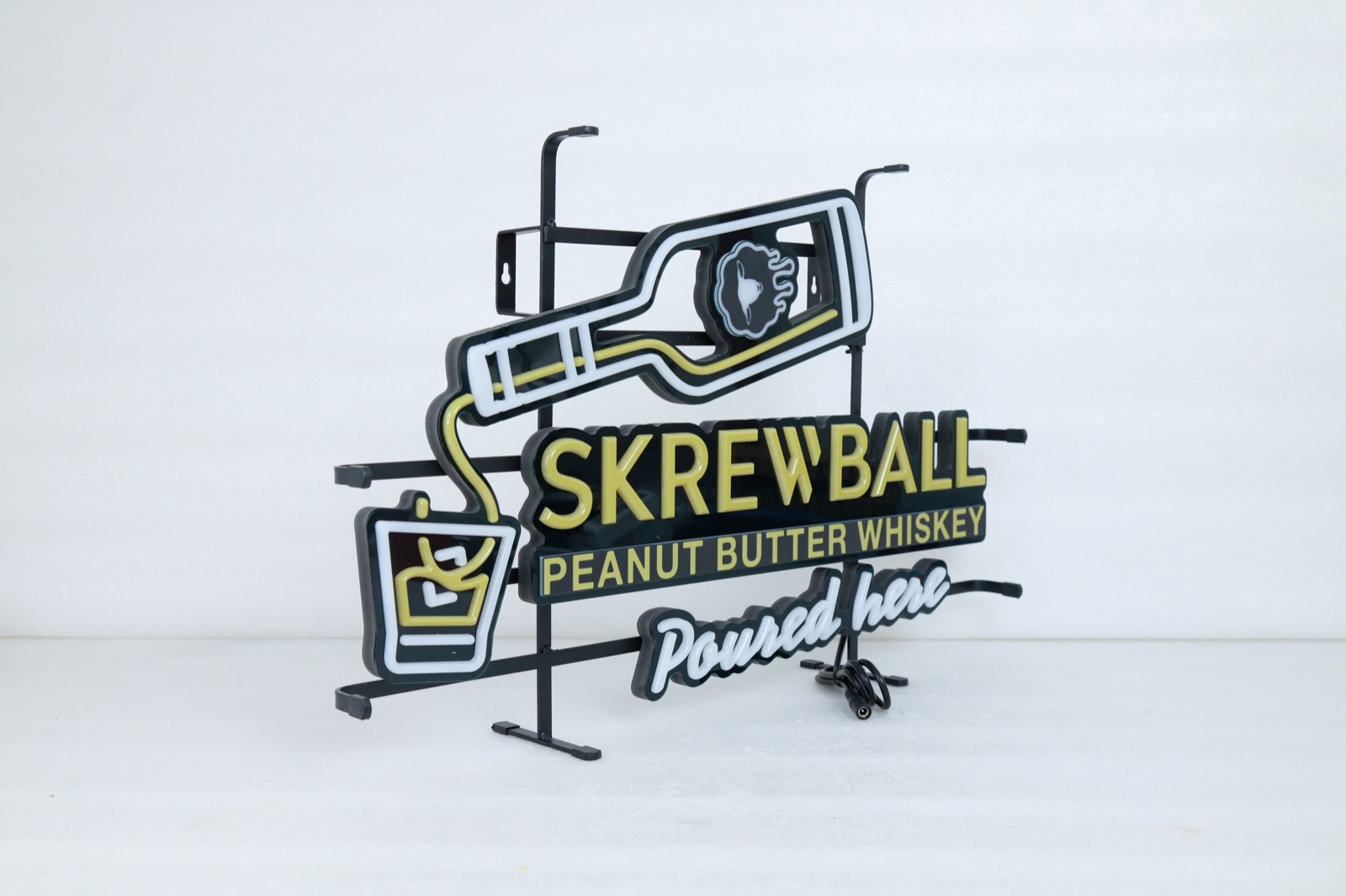 Custom acrylic neon sign with brand artwork