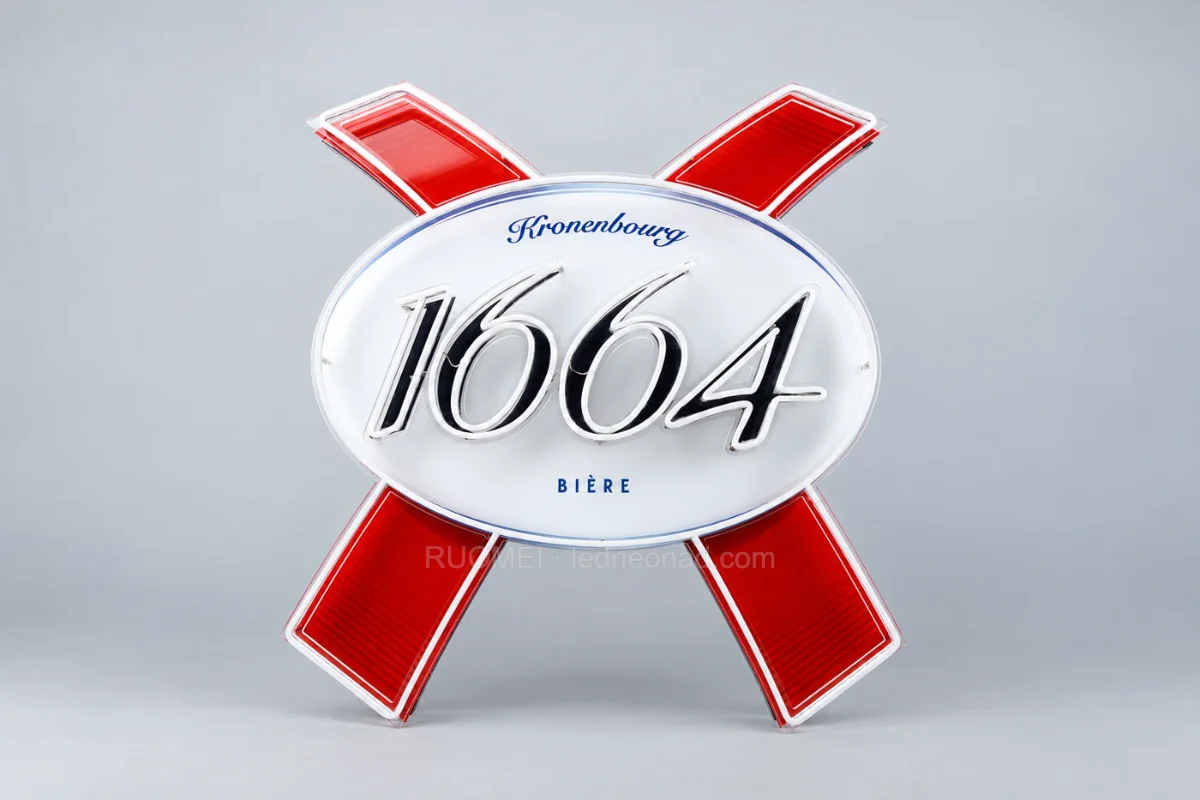 1664 raised cross-shaped sign